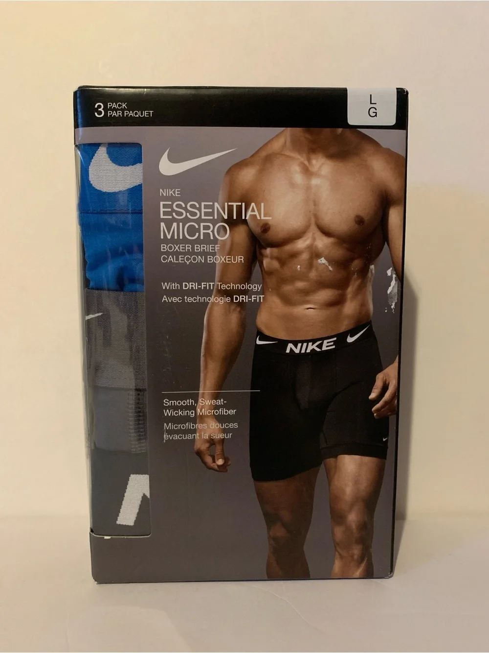 NIB. NIKE Men’s Dri-Fit 3 Pack Stretch Boxer Briefs